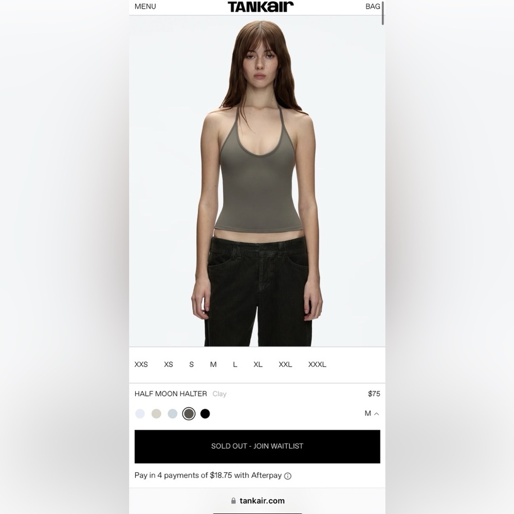 Tankair half moon halter Tank Top